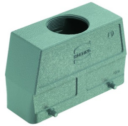 Grommet housing, size 24B, die-cast aluminum, M32, straight, cross bow locking, IP65/IP66/IP67, 19300240427