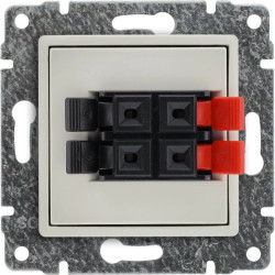 VENA Gniazdo głośnikowe pojedyncze stereofoniczne bez ramki przekrój przewodów do 4 mm2 5103772