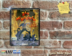 Old Skool ZAK McKRACKEN Amiga Game Artwork - Metal Sign