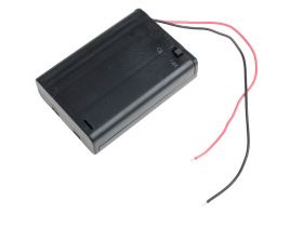 Koszyk na baterie 3xAA +pokrywa+wyłącznik