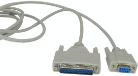 AT modem cable 3 m BeigeDB9 femaletoDB25