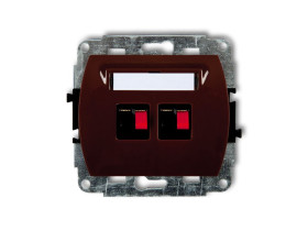 TREND Gniazdo głośnikowe podwójne brązowy 4GG-2 KARLIK