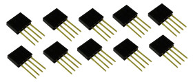 Opencircuit Female header stackable 4 pin - 10 stuks