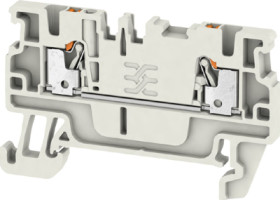 Through terminal block, push-in connection, 1.5 mm², 17.5 A, 6 kV, light gray, 2508220000