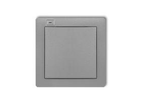 DECO Nadajnik 1-klawiszowy 2-kanałowy z czujnikiem temperatury do systemu Exta Life srebrny metalik 7DEL-1 KARLIK