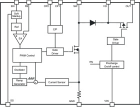 Low Input, 20V/1.1A Step-Up DC/DC Converter with Integrated Power Diode and Input/Output Isolation