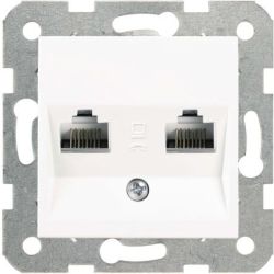 Gniazdo komputerowe VIKO 2xRJ45 kat.5e - białe -KARRE