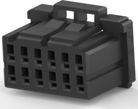 Socket header, 12 pole, pitch 2.5 mm, straight, black, 1-1827864-6