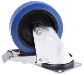 Koło samonastawne średnica kabla 125mm Płyta LAG 180kg wysokość całkowita 160mm