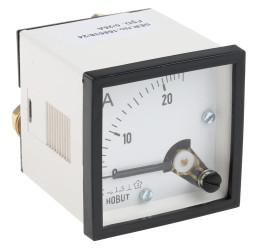 Amperomierz analogowy panelowy AC zakres 0/25A Direct Connected wysokość wycięcia: 48mm wartość 0/25A Direct Connected