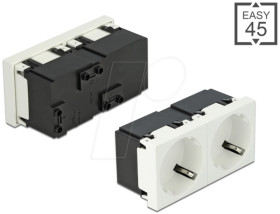 81423 Easy 45 power socket 45°, 2-fold