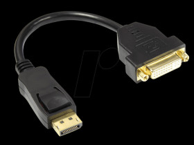 DP-AD06 DisplayPort &gt; DVI-D 24+5, black, 0,2m
