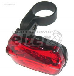 Lampa rowerowa tylna 5-LED czer. VIPOW