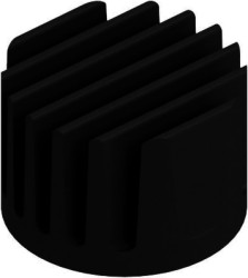 LED heatsink, (Ø x H) 40 x 27 mm, 9.41 K/W, black anodized, 10037067