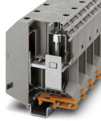 High current terminal, screw connection, 70-240 mm², 1 pole, 415 A, 8 kV, gray, 3010217