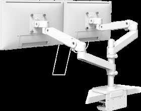 45-690-290 Ergotron LX Pro dual stacking arm, standard clamp, white
