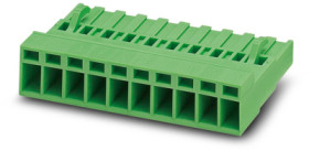 Socket header, 4 pole, pitch 5.08 mm, straight, green, 1809527