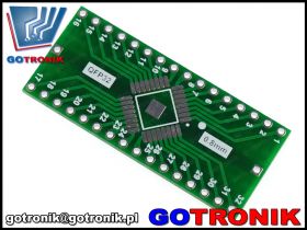 Płytka drukowana QFP32 na DIP32 raster 0.8mm