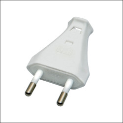 Tiger Power Supplies EU-RW-2P-W White Euro Straight Rewireable Plug 2.5A