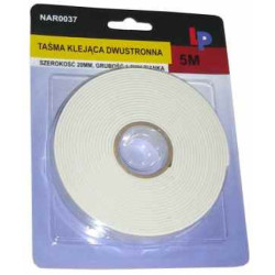 Taśma dwustronna 5m/20mm 1,5mm REBEL NAR0037