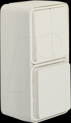 47903512 Combination series switch/outlet with hinged cover, surface-moun