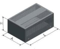 MZ23 Obudowa metalowa zasilacza EURO, wymiary zewnętrzne: 103x56x166mm