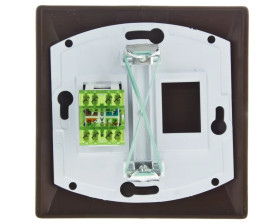 AKCENT Gniazdo komputerowe pojedyncze RJ45 kat.5e MMC brązowe GPK-1A/K/24