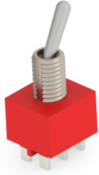 Toggle switch, metal, 2 pole, latching, On-On, 5 A/125 VAC, 28 VDC, silver-plated, 2-1825138-8