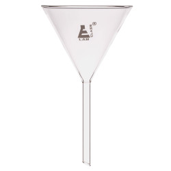 LabGlass Funnel Filter 100mm, Borosilicate glass, 60&#xB0; Angle - Plain Stem
