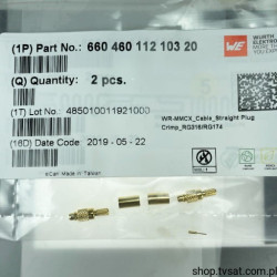 66046011210320 Conn. MMCX Plug RG316-RG188 PLUG WURTH