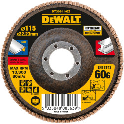 DEWALT DT30611-QZ Extreme Flap Disc 115 x 22.2mm 60G