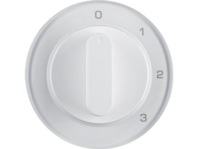 BERKER R.1/R.3 Płytka czołowa z pokrętłem do wyłącznika 3-pozycyjnego z pozycją "0" biały połysk 1096208900 HAGER