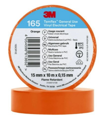 Taśma izolacyjna 15mm x 10m PVC Temflex 165 pomarańczowy 7100184728 /100szt./