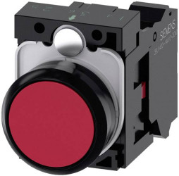 Siemens 3SU11000AB203CA0 3SU1100-0AB20-3CA0 Przycisk pierścień przedni z tworzywa sztucznego, okrągły przycisk czarny, c