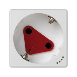 Simon Connect Gniazdo K45 DATA z kluczem, schuko 16A/230V~,ze wskaźnikiem zasilania czysta biel KLS01/9