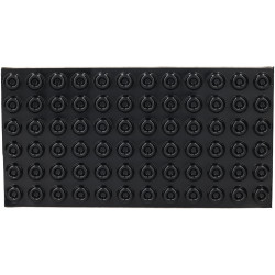 R-TECH 310029 PU Round Protective Feet Ø22.3 x 10.1 - Black - Sheet 72