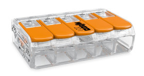 Złączka COMPACT do wszystkich rodzajów przewodów 5-pinowa 0.2-4 mm2 pomarańczowa 221-415