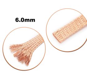 Oplot miedziany - plecionka miedziana 6mm 1metr