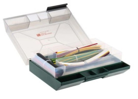 Zestaw tulei kablowej Black, Blue, Green/Yellow, Red, White Poliolefina, 2:1 Shrink Ratio RS PRO 2.4 mm, 3.2 mm, 4.8