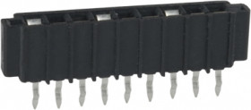 FFC connector, 9 pole, 1 row, pitch 2.54 mm, solder pin, tin-plated, 5-520315-9