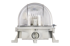 Oprawa kanałowa OVAL 1x60W E27 IIkl. 230V IP44 z siatką metal. wzmocnioną, popielata 120176/EU