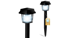 Lampa Solarna Ogrodowa Led Wbijana Latarenka Ip44 33Cm Czujnik Zmierzchu...