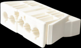 Plug, 5 pole, PCB mounting, spring-clamp connection, 0.5-2.5 mm², white, AC 166 GEST/ 5 WS