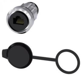 Gniazdo RJ45 Cat.6 do otworu 22mm metal z zaślepką IP65 SIRIUS ACT 3SU1950-0GB80-0AA0