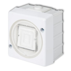 SENIOR Łącznik hermetyczny jednobiegunowy 10AX IP44 biały WHS-1