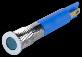 Q8F1CXXB220E Indicator LED, 220 V AC, 8 mm, FASTON, blue/BrC