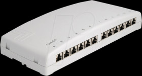 88053 Patch panel, 12-port, Cat.6a, gray