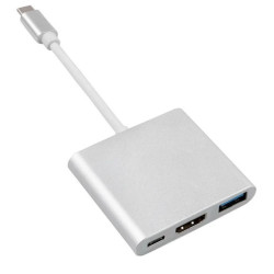 Adapter USB-C - HDMI / USB 3.0 / USB-C metalowa obudowa 4K Maclean MCTV-840 MCTV-840