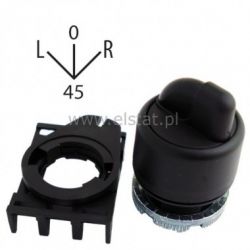 Przełącznik piórowy obrotowy 1-0-2 czarny stabilny