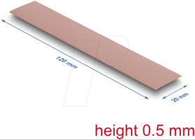 18481 Heat conduction pad, 3.0 W/mk, 120 x 20 x 0.5 mm, Silicone free